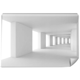 Fototapeta winylowa zmywalna Biały korytarz znikający w oddali