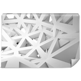 Fototapeta samoprzylepna Biała chaotyczna budowla 3D