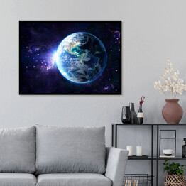 Plakat w ramie Planeta w Kosmosie - widok USA