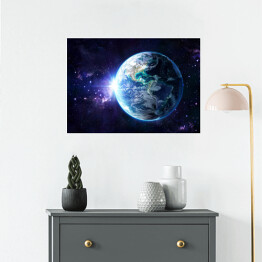 Plakat samoprzylepny Planeta w Kosmosie - widok USA