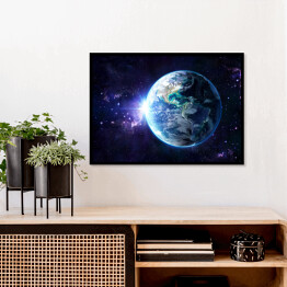 Plakat w ramie Planeta w Kosmosie - widok USA