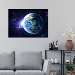 Plakat Planeta w Kosmosie - widok USA