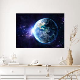 Plakat Planeta w Kosmosie - widok USA