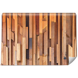 Fototapeta winylowa zmywalna Ściana z drewnianych różnych desek