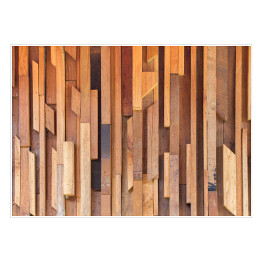 Ściana z drewnianych różnych desek