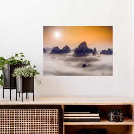 Plakat samoprzylepny Góry krasowe w Guilin, Chiny
