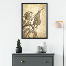 Obraz w ramie Rysunek - marmurowy posąg anioła