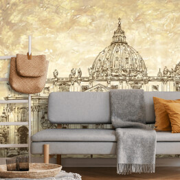 Fototapeta samoprzylepna Katedra Świętego Piotra w Rzymie - rysunek