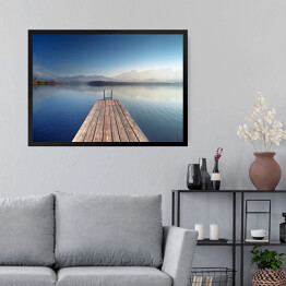 Obraz w ramie Drewniany pomost na środku jeziora