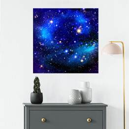 Plakat samoprzylepny Nocne granatowe niebo i gwiazdy