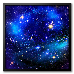Obraz w ramie Nocne granatowe niebo i gwiazdy