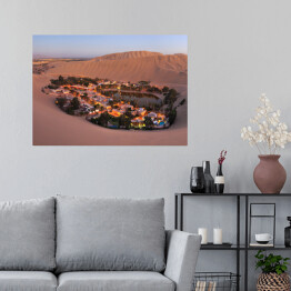Plakat samoprzylepny Pustynia Atacama, oaza Huacachina, Peru