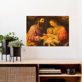 Plakat samoprzylepny Sewilla - Obraz Świętej Rodziny w kościele Iglesia de la Anunciacion