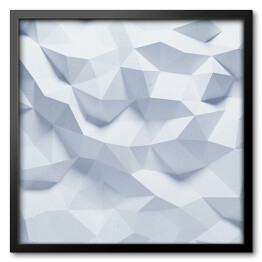Obraz w ramie Geometryczne białe tło 3D
