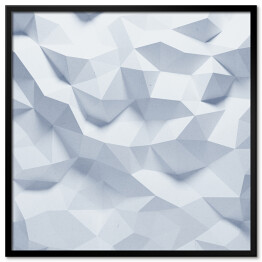Plakat w ramie Geometryczne białe tło 3D