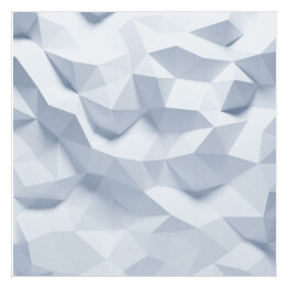 Plakat samoprzylepny Geometryczne białe tło 3D