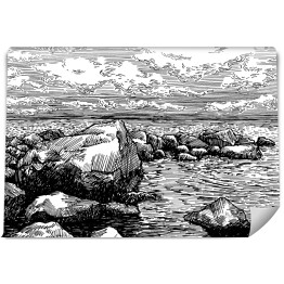 Fototapeta winylowa zmywalna Skały w morzu