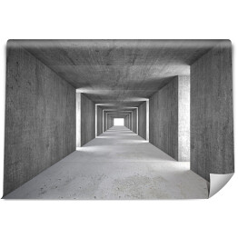 Fototapeta Betonowy jasny tunel 3D