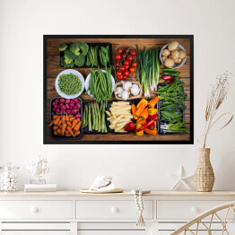 Obraz w ramie Świeże wiosenne warzywa