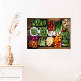 Plakat samoprzylepny Świeże wiosenne warzywa