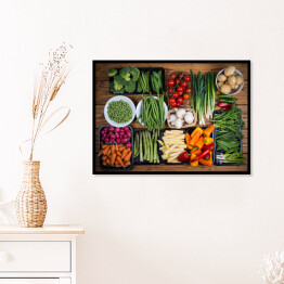 Plakat w ramie Świeże wiosenne warzywa