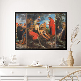 Obraz w ramie Mechelen - Tryptyk cudów autorstwa Rubensa