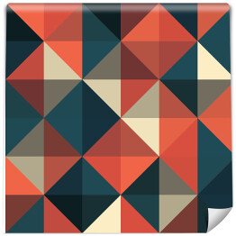 Tapeta samoprzylepna w rolce Retro geometryczny wzór w odcieniach czerwieni
