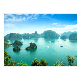 Plakat samoprzylepny Zatoka Halong w Wietnamie