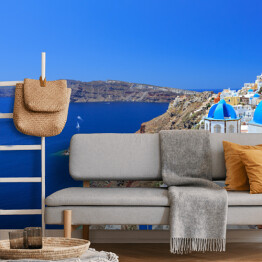 Fototapeta Charakterystyczna architekrura na wyspie Santorini w Grecji