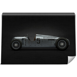 Fototapeta winylowa zmywalna Szary samochód na czarnym tle