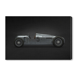 Obraz na płótnie Szary samochód na czarnym tle