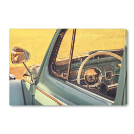 Obraz na płótnie Wnętrze samochodu w stylu retro