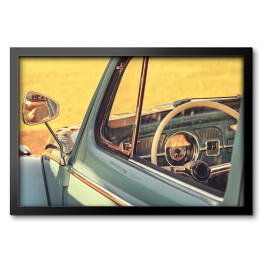 Obraz w ramie Wnętrze samochodu w stylu retro