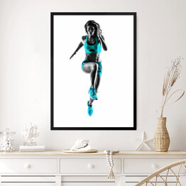 Obraz w ramie Kobieta podczas joggingu