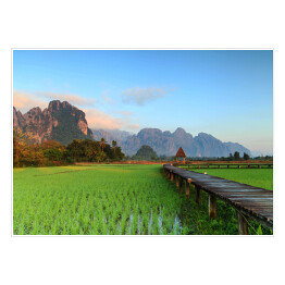 Plakat samoprzylepny Vang Vieng Resort, Laos