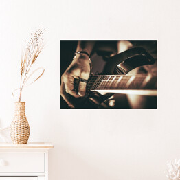 Plakat samoprzylepny Gitarzysta rockowy