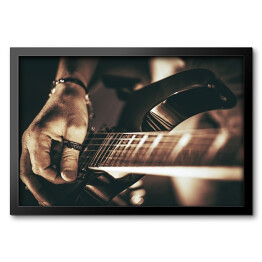 Obraz w ramie Gitarzysta rockowy