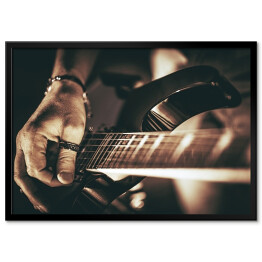 Plakat w ramie Gitarzysta rockowy