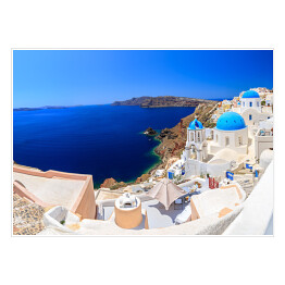 Plakat samoprzylepny Grecja - Santorini