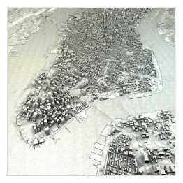 Widok satelitarny Nowego Jorku