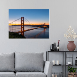 Plakat samoprzylepny Golden Gate o świcie