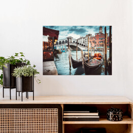 Plakat samoprzylepny Klasyczny widok na Most Rialto w Wenecja