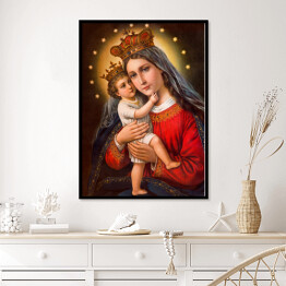 Plakat w ramie Katolicki obraz Madonny z dzieckiem