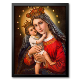 Obraz w ramie Katolicki obraz Madonny z dzieckiem