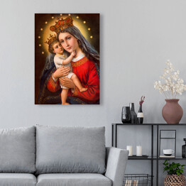 Obraz na płótnie Katolicki obraz Madonny z dzieckiem