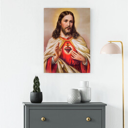 Obraz na płótnie Katolicki obraz serca Jezusa Chrystusa