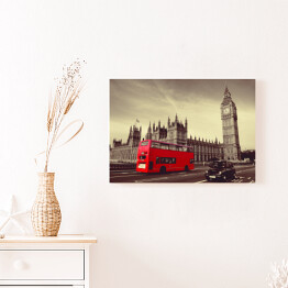 Obraz na płótnie Czerwony autobus w Londynie
