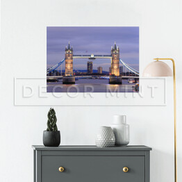 Plakat samoprzylepny Tower Bridge w Londynie