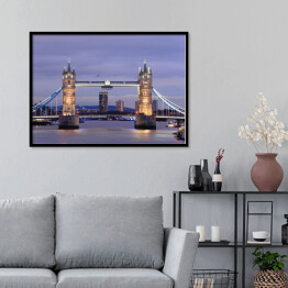 Plakat w ramie Tower Bridge w Londynie