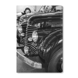 Obraz na płótnie Czeski stary samochód - czarno białe zdjęcie